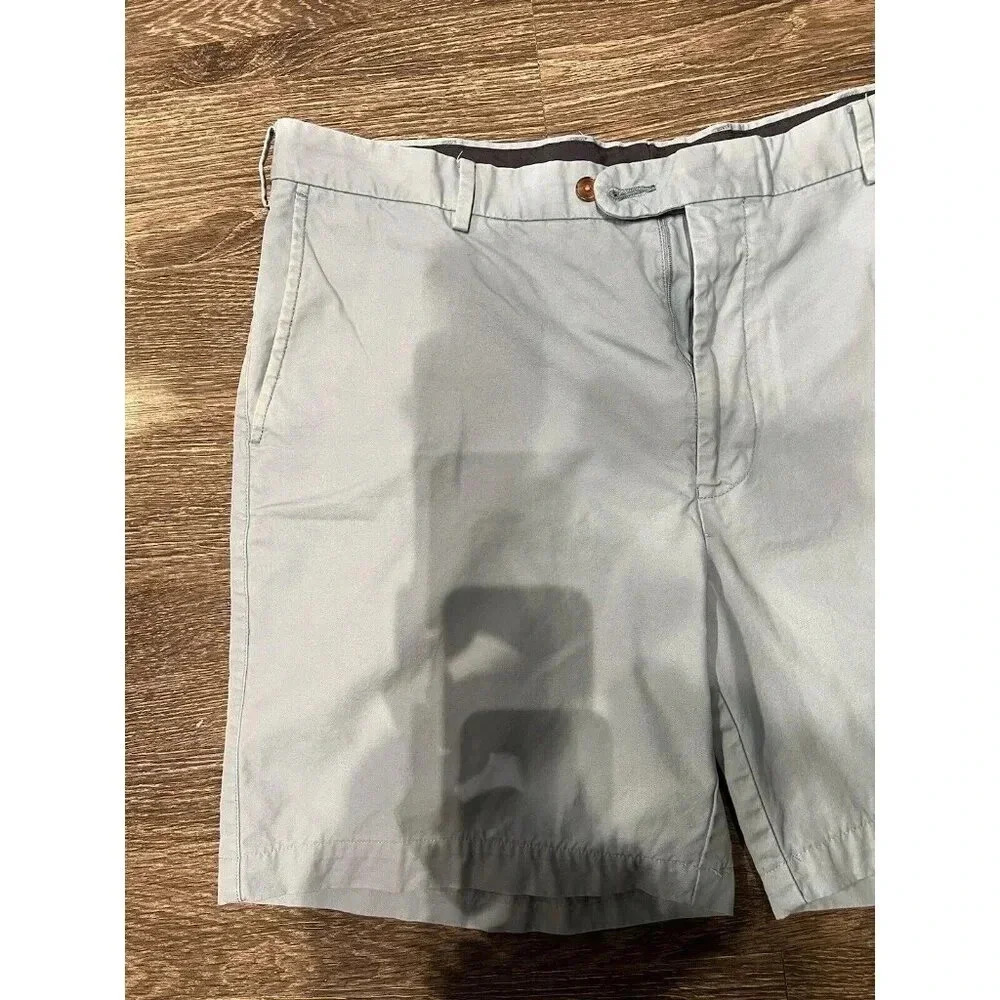 Peter Millar Flat Front Chino Shorts Golf Mens Size 38 Sky Blue Pima Cotton - Picture 2 of 7
